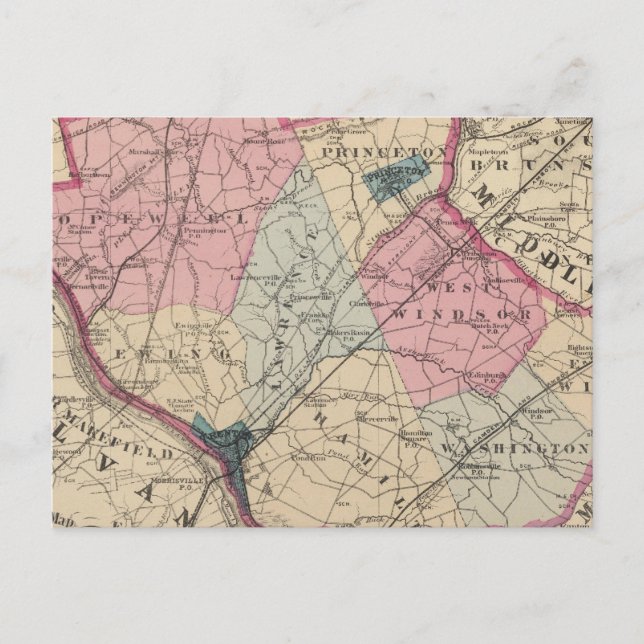 Mercer County, NJ Postcard (Front)