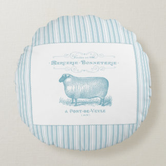 Mercerie Bonneterie Sheep Round Pillow