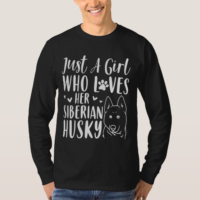 Merch For Husky Dog T-Shirt (Front)