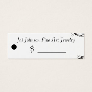 Merchandise Price Tags (Black & White Swirl)