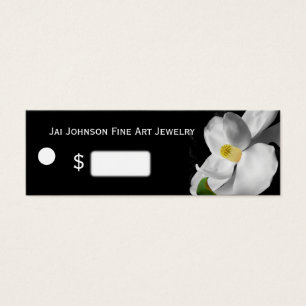 Merchandise Price Tags (Magnolia on Black)