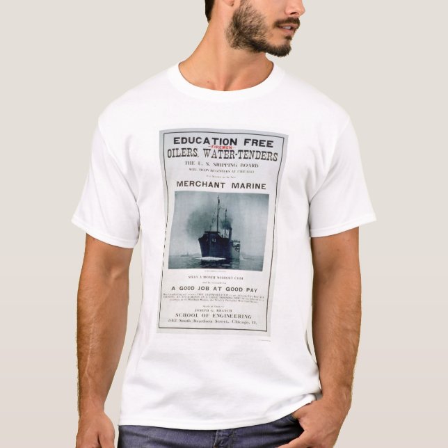 Merchant Marine Recruiting Poster (US02056) T-Shirt (Front)