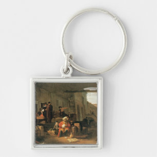 Merchants from Holland and the Middle East trading Keychain