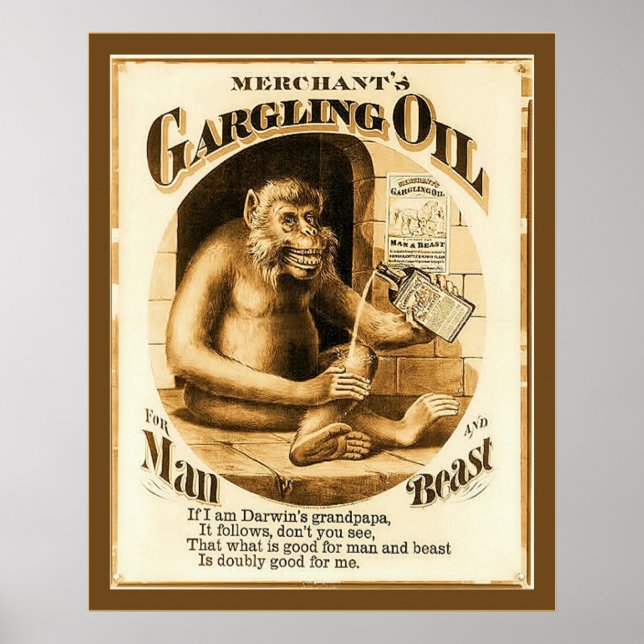 Merchant's Gargling Oil ~ Vintage Advertising Poster (Front)