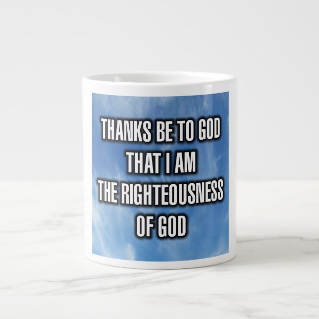 Merci À Dieu D'Être Le Juste... Mug (Devant)