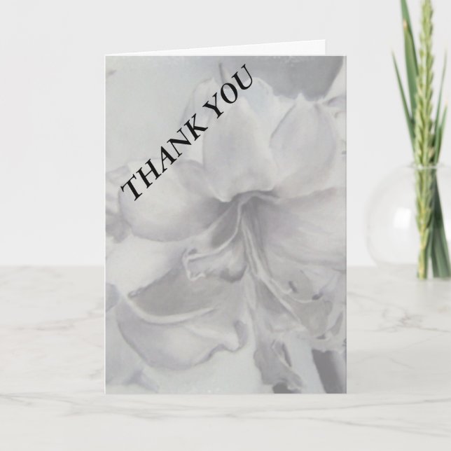 MERCI À FLEURS D'AMARYLLIS NOIR ET BLANC (Devant)