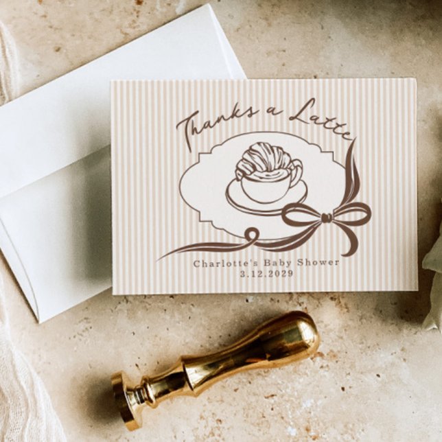 Merci A Latte Café Bébé Tasse Bébé Shower (Créateur téléchargé)