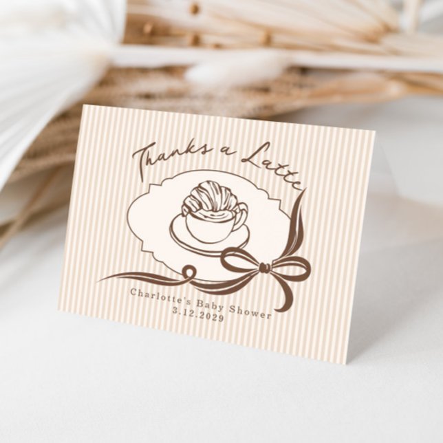 Merci A Latte Café Bébé Tasse Bébé Shower (Créateur téléchargé)