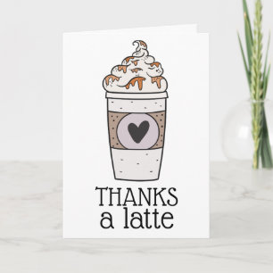 Merci à Latte Carte de remerciements