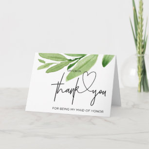 Merci à ma femme d'honneur Carte cadeau de mariée