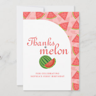 Merci à Melon Watermelon Flat Carte de remerciemen