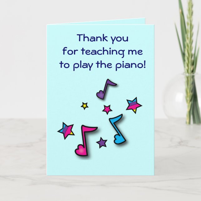 Merci à mon professeur de piano (Devant)
