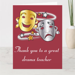 Merci à notre professeur de théâtre avec masques B