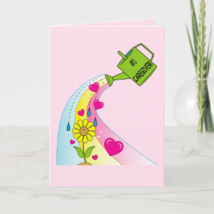 Merci à un aideur Arc-en-ciel et Coeurs