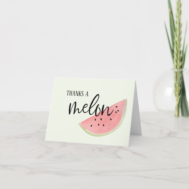 Merci à un carte de remerciements de pastèque de m (Devant)