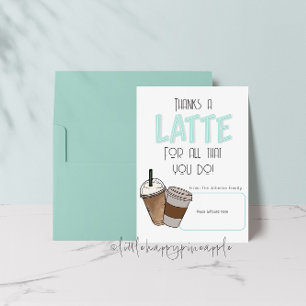 Merci à un détenteur de carte cadeau Latte