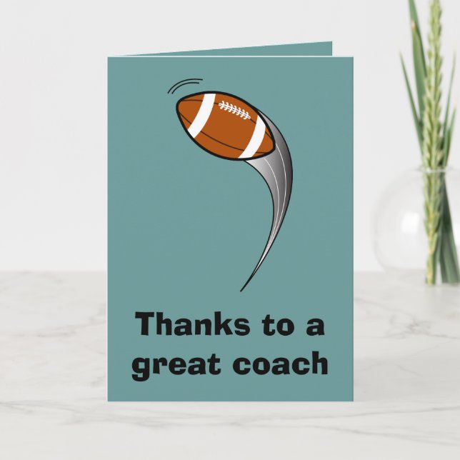 Merci à un excellent entraîneur de football (Devant)