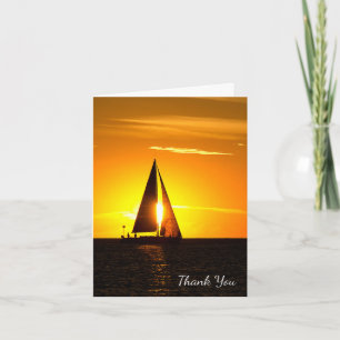 Merci à voile coucher du soleil