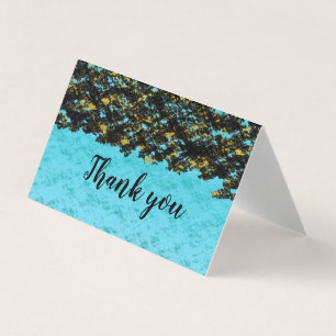 Merci Abstrait des Motifs de l'or noir Turquoise