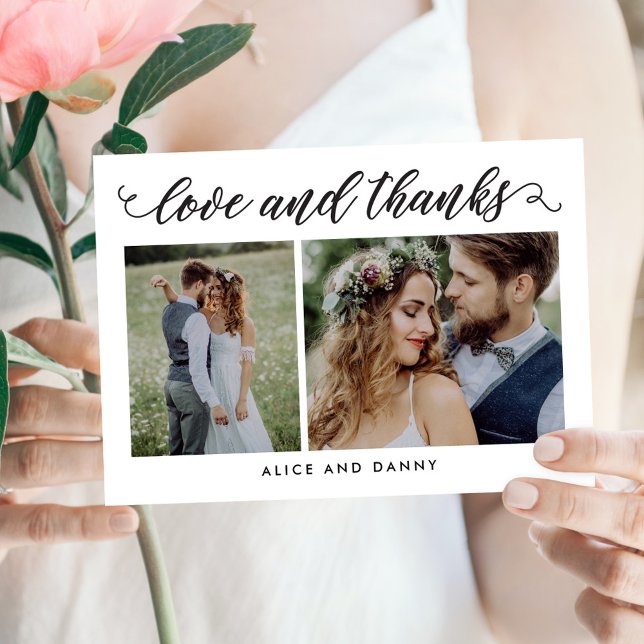 Merci Amour Mariage Photo Carte de remerciements B (Créateur téléchargé)