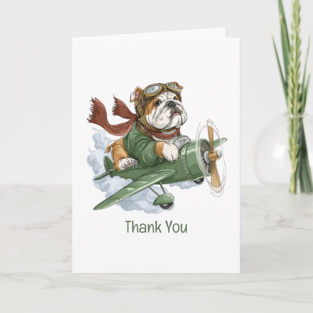 Merci Anglais Bulldog Pilote avion (Devant)