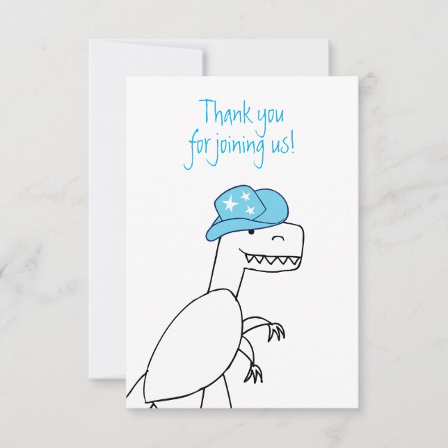 Merci Anniversaire de enfant Cowboy Trex Dinosaur (Devant)