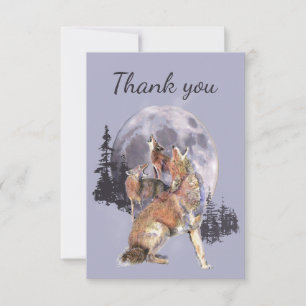 Merci Aquarelle Coyotes Faune Nature