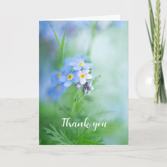 Merci Aquarelle Hummingbird Lavender Flower Art (Devant)