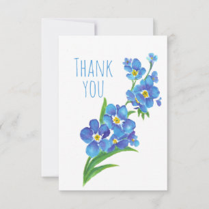 Merci Aquarelle Oubliez-moi pas Jardin Fleur