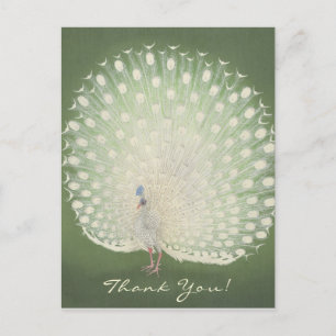 Merci Art japonais Carte postale Peacock