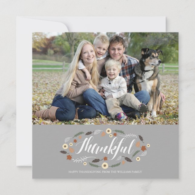 Merci au Carte photo de Thanksgiving (Devant)