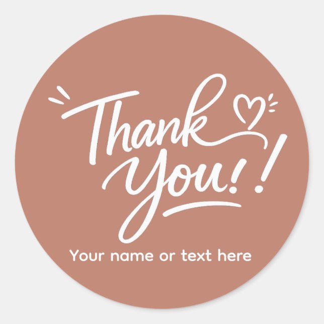 Merci ! Autocollant de calligraphie moderne (Devant)