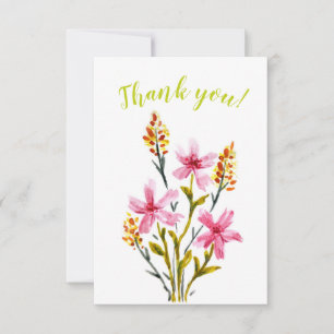 Merci aux entreprises pour leurs fleurs d'aquarell