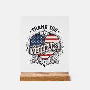 Merci aux vétérans Patriotic Heart Vector Design_1
