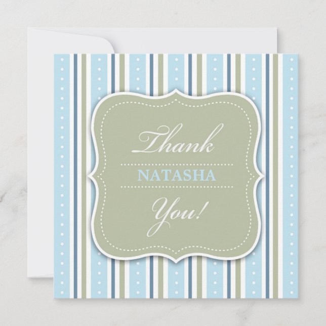 Merci Baby Boy Douche Plat Card (Devant)