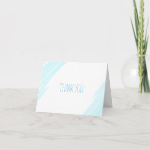 Merci Baby shower carte bleu aquarelle