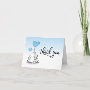MERCI Baby shower Elephant GARY Bleu   BLANC