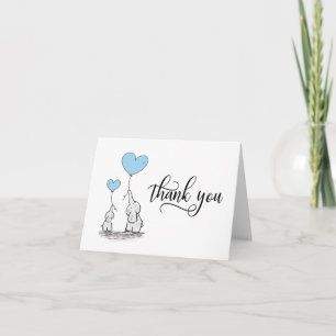 MERCI Baby shower Elephant GARY Bleu   BLANC