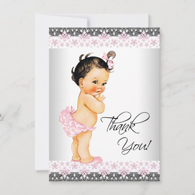 Merci Baby shower fille (Devant)