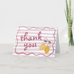 Merci Baby shower Fille Citron