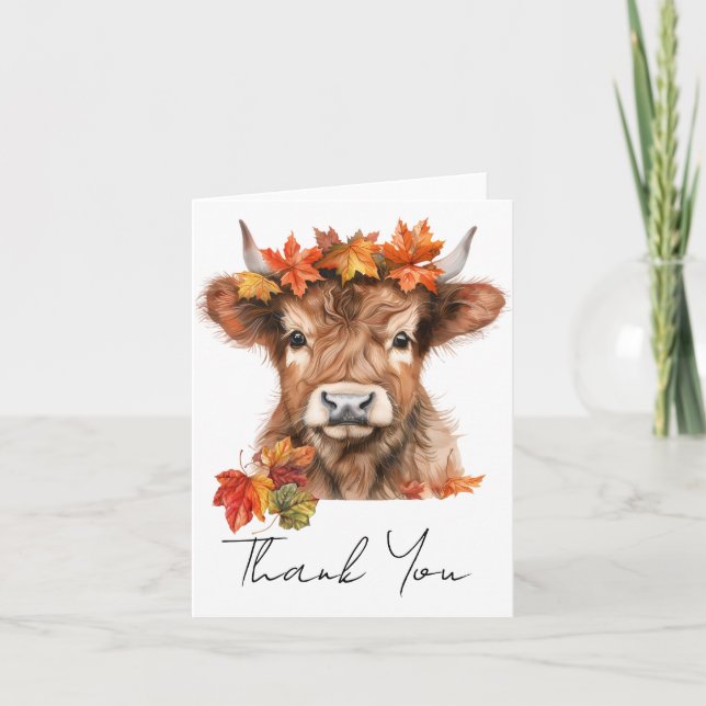 Merci Baby shower Highland Vache Halloween (Devant)