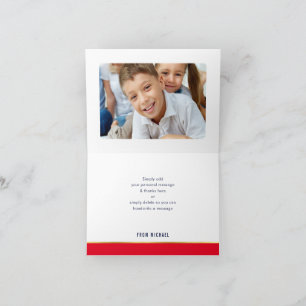 MERCI bar mitzvah moderne or rouge calligraphie