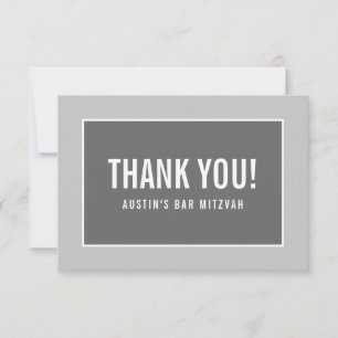 MERCI BAT MITZVAH moderne bord gris géométrique