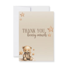 Merci Beary Carte de remerciements