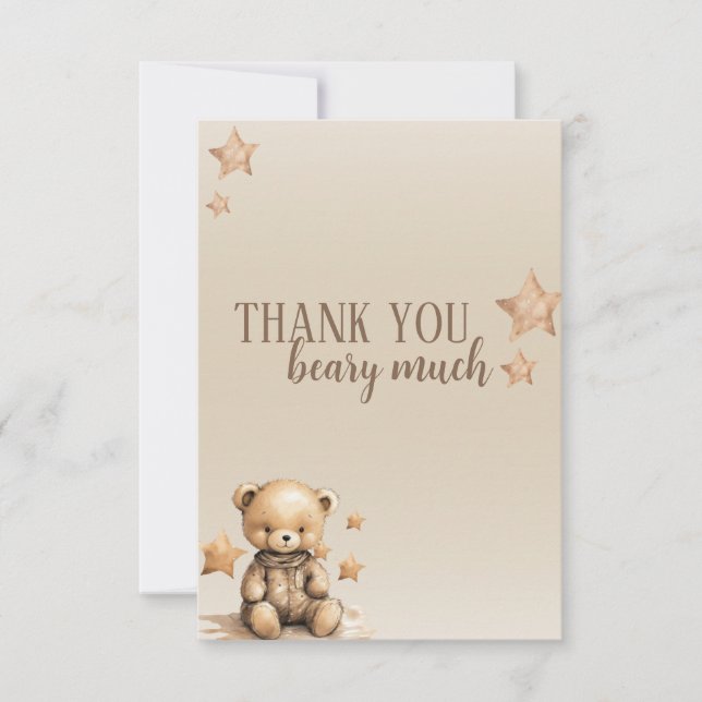 Merci Beary Carte de remerciements (Devant)