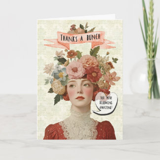 Merci beaucoup carte de remerciement florale
