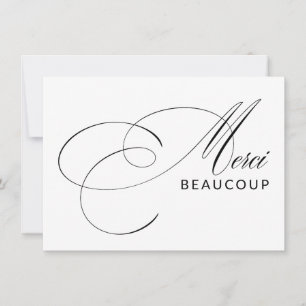 Merci Beaucoup Elegant Calligraphy Thank You