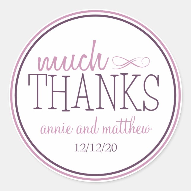 Merci beaucoup Étiquettes (Plum / Purple) (Devant)