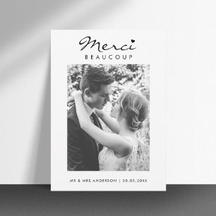 Merci Beaucoup Mariage photo noir et blanc