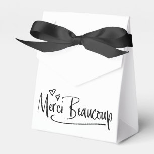 "Merci Beaucoup" Paris Doodle Sketch Baby Shower Favor Box